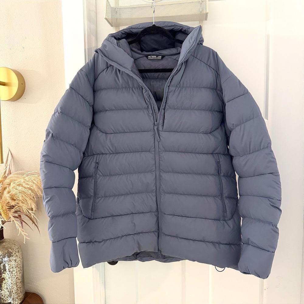 Arcteryx Thorium Hoody Men XL Blue Grey Down Puffer Jacket 750 Fill Gorpcore